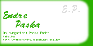 endre paska business card